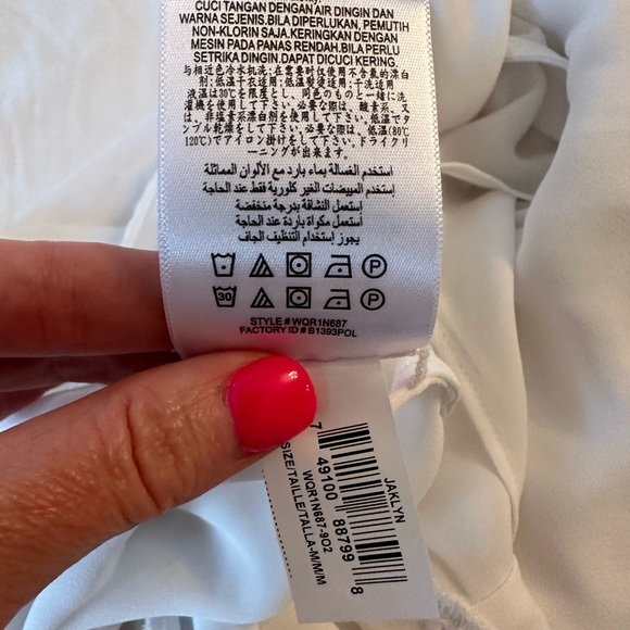 BCBG Jaklyn Draped Blouse in Alabaster - Size M - Picture 8 of 11